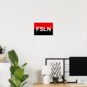 Poster Drapeau du FSLN (Bureau à domicile)
