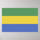 Poster Drapeau du Gabon (Devant)