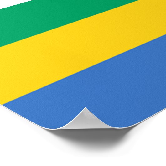 Poster Drapeau du Gabon (Coin)