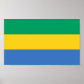 Poster Drapeau du Gabon (Devant)