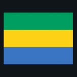 Poster Drapeau du Gabon<br><div class="desc">Drapeau patriotique du Gabon.</div>
