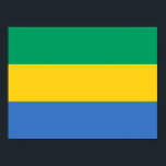Poster Drapeau du Gabon<br><div class="desc">Drapeau patriotique du Gabon.</div>