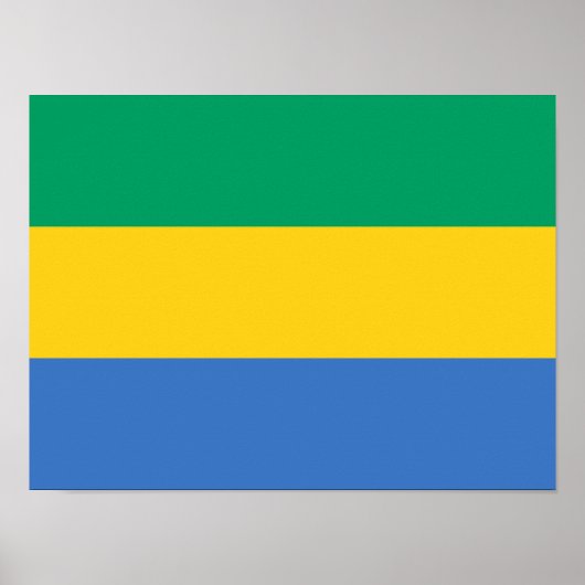 Poster Drapeau du Gabon (Devant)