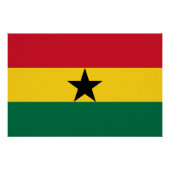 Poster Drapeau du Ghana (Devant)
