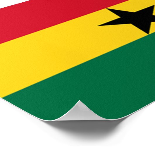 Poster Drapeau du Ghana (Coin)