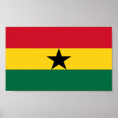 Poster Drapeau du Ghana (Devant)