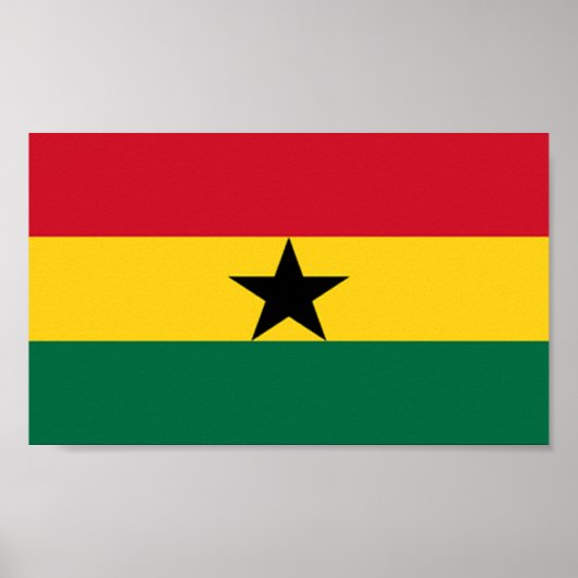 Poster Drapeau du Ghana (Devant)