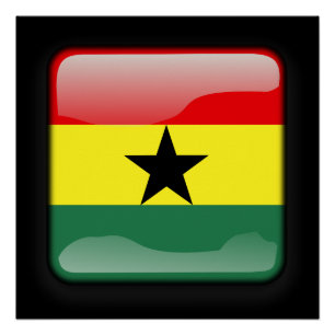 Poster Drapeau du Ghana