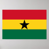 Poster Drapeau du Ghana (Devant)