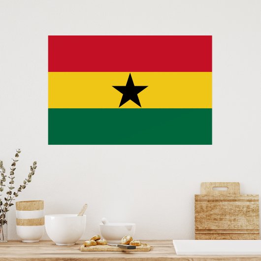 Poster Drapeau du Ghana (Cuisine)