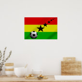 Poster drapeau du Ghana Black Stars Soccer (Cuisine)