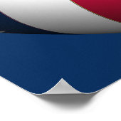 Poster Drapeau du Globe des États-Unis d'Amérique (Coin)