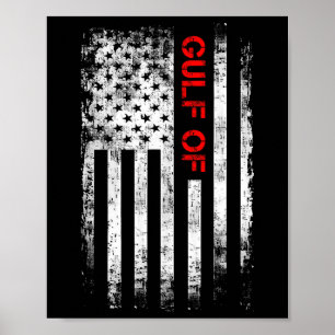 Poster Drapeau Du Golfe Des États-Unis D'Amérique Drôle G