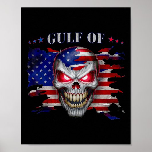 Poster Drapeau Du Golfe Des États-Unis Funny Usa 10 (Devant)