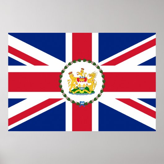 Poster Drapeau Du Gouverneur De Hong Kong, Chine (Devant)