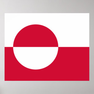 Poster Drapeau du Groenland