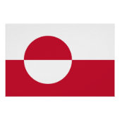 Poster Drapeau du Groenland (Devant)