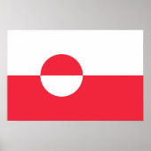 Poster Drapeau du Groenland (Devant)