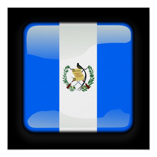 Poster Drapeau du Guatemala (Devant)