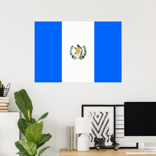 Poster Drapeau du Guatemala (Bureau à domicile)