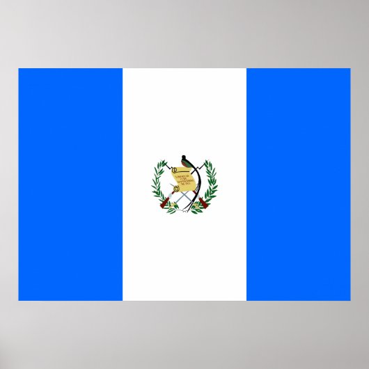 Poster Drapeau du Guatemala (Devant)