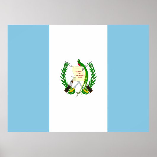 Poster Drapeau du Guatemala (Devant)