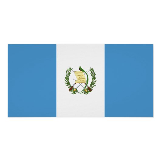 Poster Drapeau du Guatemala (Devant)