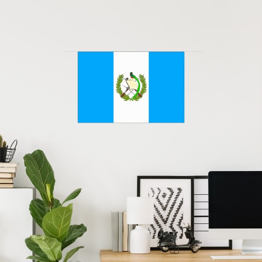Poster Drapeau du Guatemala (Bureau à domicile)