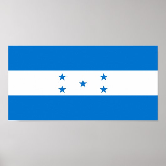 Poster Drapeau du Honduras (Devant)
