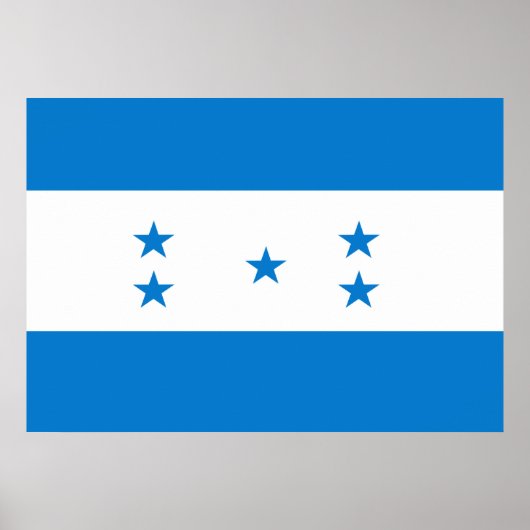 Poster Drapeau du Honduras (Devant)