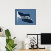 Poster drapeau du Honduras (Bureau à domicile)
