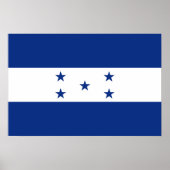 Poster Drapeau du Honduras (Devant)