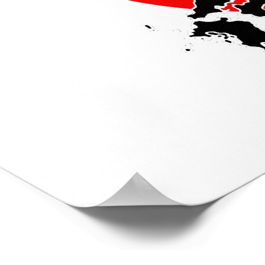 Poster Drapeau du Japon (Coin)