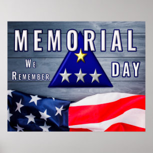 Poster Drapeau du jour commémoratif "Nous nous souvenons"