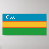 Poster Drapeau du Karakalpakstan (Devant)
