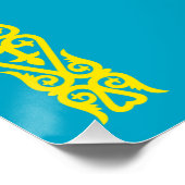 Poster Drapeau du Kazakhstan (Coin)