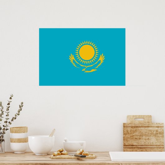 Poster Drapeau du Kazakhstan (Cuisine)