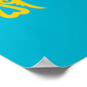 Poster Drapeau du Kazakhstan (Coin)