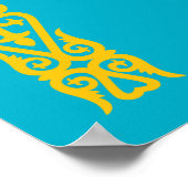 Poster Drapeau du Kazakhstan (Coin)