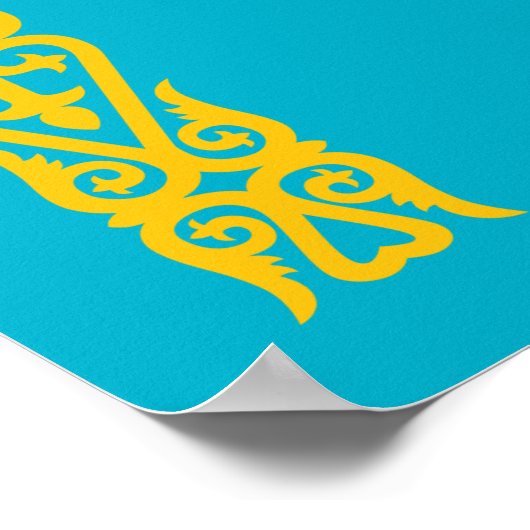 Poster Drapeau du Kazakhstan (Coin)