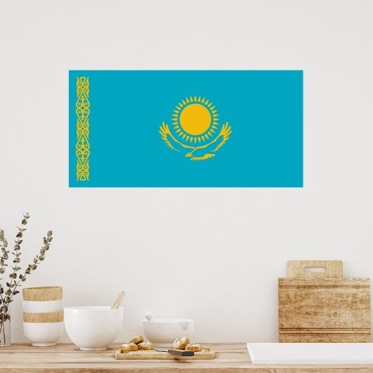 Poster Drapeau du Kazakhstan (Cuisine)