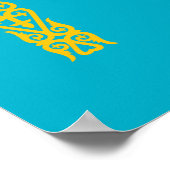 Poster Drapeau du Kazakhstan (Coin)