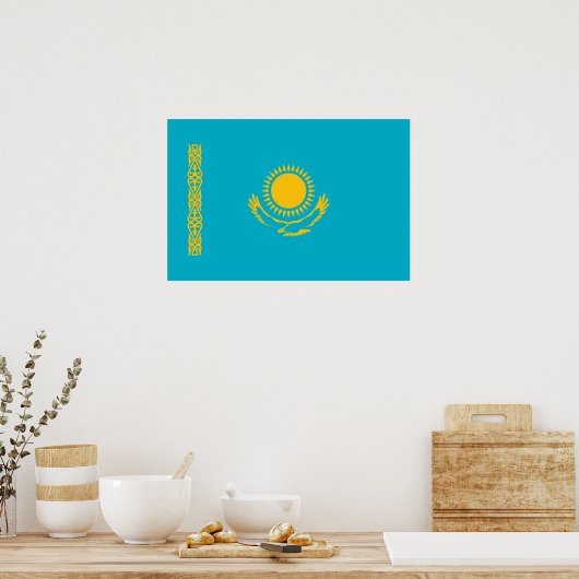 Poster Drapeau du Kazakhstan (Cuisine)