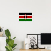 Poster Drapeau du Kenya (Bureau à domicile)