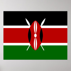 Poster Drapeau du Kenya