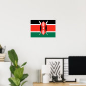Poster Drapeau du Kenya (Bureau à domicile)