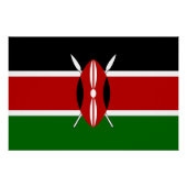 Poster Drapeau du Kenya (Devant)