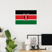 Poster Drapeau du Kenya (Bureau à domicile)