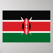 Poster Drapeau du Kenya (Devant)