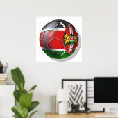Poster Drapeau du Kenya footballeur de football (Bureau à domicile)